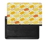 Funny Food Cheese Pattern Passport Holder Cover Wallet RFID Blocking Leather Passport Wallet Passport Cover Passport Protector Credit Card Hold Travel Accessories
