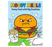 Funny Food Coloring Book for Adults and Teens: Bold and Easy Designs with Big Emotions, Simple Shapes, and Stress Relief Coloring Fun