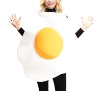 Funny Food Costume, Breakfast Cosplay Clothing, Outfit with Poached Egg Bacon for Character Effect, Viral Content Creation Equipment, Adult Kitchen Panel with Light Comfort
