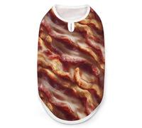 Funny Food Fried Bacon Funny Dog Vest Cute Sleeveless Pet Shirt Pullover Cats T-Shirts Tank Tops L