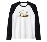 Funny Food Pun Bread and Toast Dad Joke Humor Raglan Baseball Tee