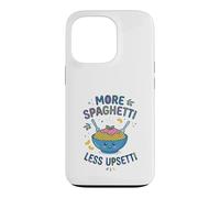 Funny Food Spaghetti Italian Less Upsetti More Spaghetti Case for iPhone 13 Pro