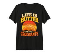 Funny Foodie Croissant Pun Pastry French Breakfast Premium T-Shirt