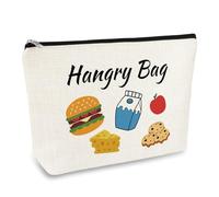 Funny Foodie Gifts for Women Snack Bag Zipper Makeup Bag Friendship Gifts for Her Girl Sister Daughter Coworker Friends Snack Lover Gift Cosmetic Bag Birthday Graduation Gift Emergency Snacks Pouch