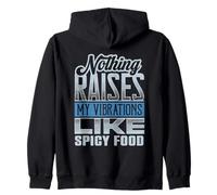 Funny Foodie Raise Vibrations with Spicy Food Zip Hoodie