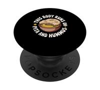 Funny Foodie This Body Runs On Pita And Hummus PopSockets Adhesive PopGrip