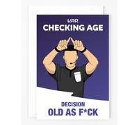 Funny Football Birthday Card - "VAR Decision: Old As F*ck" - Hilarious Soccer Greeting Card for Fans - A5 with Envelope