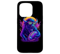 Funny Football Bison Game Day 70s 80s Retro Vintage Shirt Case for iPhone 15 Pro