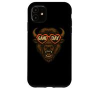 Funny Football Bison Game Day Vintage Shirt Case for iPhone 11