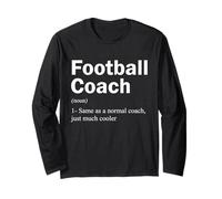 Funny Football Coach Definition Football Trainer Team Leader Long Sleeve T-Shirt