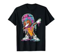 Funny Football Drip Ice Cream Player Dabbing Summer Boys T-Shirt