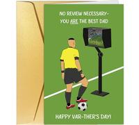 Funny Football Father's Day Card for Dad Stepdad, Happy VAR Fathers Day Card for Football Lover, You Are the Best Dad