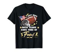 Funny Football Gift for Casual Fan, Cheer on Both Teams T-Shirt