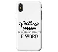 Funny Football Is My Second Favorite Word Men Husband Season Case for iPhone X/XS