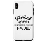 Funny Football Is My Second Favorite Word Men Husband Season Case for iPhone XS Max
