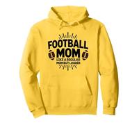 Funny Football Mom: Louder Than Regular Moms Pullover Hoodie, Adult Unisex, Lemon, S