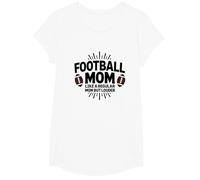 Funny Football Mom: Louder Than Regular Moms T-Shirt, Girls, White, XS