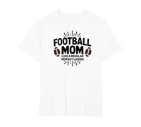 Funny Football Mom: Louder Than Regular Moms T-Shirt, Men's Big and Tall, White, 6X Tall