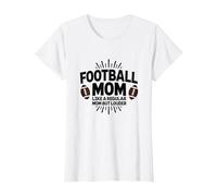Funny Football Mom: Louder Than Regular Moms T-Shirt, Women, White, 3XL