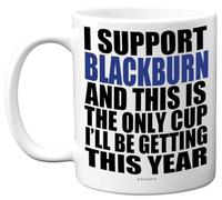 Funny Football Mug Gift for Blackburn Fans - Footy Only Cup - Joke Xmas Birthday Mugs Present Gifts for Son Dad Brother Uncle Colleague Friend Cousin, 11oz Ceramic Dishwasher Safe Coffee Tea Cup