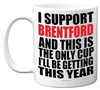 Funny Football Mug Gift for Brentford Fans - Footy Only Cup - Joke Xmas Birthday Mugs Present Gifts for Son Dad Brother Uncle Colleague Friend Cousin, 11oz Ceramic Dishwasher Safe Coffee Tea Cup