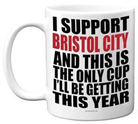 Funny Football Mug Gift for Bristol City Fans - Footy Only Cup - Joke Xmas Birthday Mugs Present Gifts for Son Dad Brother Uncle Colleague Friend Cousin, 11oz Ceramic Dishwasher Safe Coffee Tea Cup
