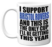 Funny Football Mug Gift for Bristol Rovers Fans - Footy Only Cup - Joke Xmas Birthday Mugs Present Gifts for Son Dad Brother Uncle Colleague Friend Cousin, 11oz Ceramic Dishwasher Safe Coffee Tea Cup