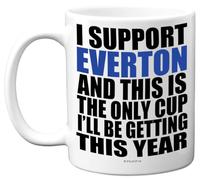 Funny Football Mug Gift for Everton Fans - Footy Only Cup - Joke Xmas Birthday Mugs Present Gifts for Son Dad Brother Uncle Colleague Friend Cousin, 11oz Ceramic Dishwasher Safe Coffee Tea Cup