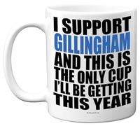 Funny Football Mug Gift for Gillingham Fans - Footy Only Cup - Joke Xmas Birthday Mugs Present Gifts for Son Dad Brother Uncle Colleague Friend Cousin, 11oz Ceramic Dishwasher Safe Coffee Tea Cup
