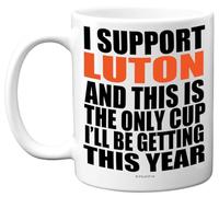 Funny Football Mug Gift for Luton Fans - Footy Only Cup - Joke Xmas Birthday Mugs Present Gifts for Son Dad Brother Uncle Colleague Friend Cousin, 11oz Ceramic Dishwasher Safe Coffee Tea Cup
