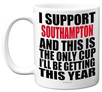 Funny Football Mug Gift for Southampton Fans - Footy Only Cup - Joke Xmas Birthday Mugs Present Gifts for Son Dad Brother Uncle Colleague Friend Cousin, 11oz Ceramic Dishwasher Safe Coffee Tea Cup