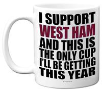 Funny Football Mug Gift for West Ham Fans - Footy Only Cup - Joke Xmas Birthday Mugs Present Gifts for Son Dad Brother Uncle Colleague Friend Cousin, 11oz Ceramic Dishwasher Safe Coffee Tea Cup
