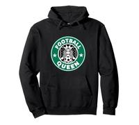 Funny Football Queen Logo for UK Matchday Mums and Ladies Pullover Hoodie