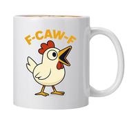 Funny for Coffee, 325 ml Ceramic Funny with Hen | Tea in the Shape of a Rooster | for Birthday Women Men and Colleagues Tea Work Coffee Milk and Hot Chocolate