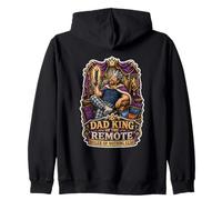 Funny For Dad King Of The Remote Ruler Of Nothing Else Zip Hoodie