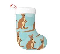 Funny For Kangaroo Zoo Christmas Stockings - Festive Holiday Decor, Fireplace Hanging Socks, Xmas Tree Decoration Plush Lined Gift Holder Ideal Festive Red White Seasonal Accessories For Kids & Adults