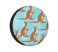 Funny For Kangaroo Zoo Christmas Tire Cover Universal Fit For Trailer,Rv,Car,Truck,Suv,Jeep,Waterproof Dustproof