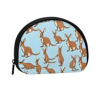 Funny for Kangaroo Zoo Coin Purse Zipper Pouch Small Wallet for Women