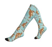 Funny For Kangaroo Zoo Compression Socks For Woman & Man Unisex 20-30mmhg Knee High Calves For Flying Running Sport