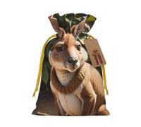Funny for Kangaroo Zoo Gift Bag with Handles and tag, Perfect for Christmas, Holiday, Birthday, Wedding or Daily Gift