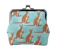 Funny For Kangaroo Zoo Lightweight Wallet Minimalist Wallet For Daily Commute And Travel Adventures, Black, One Size, Art Deco
