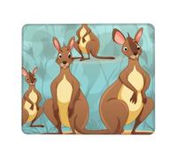 Funny for Kangaroo Zoo Mouse Pad Waterproof Gaming Mousepad for Office Computer Mousepads for Desk Pad with Non-Slip Rubber Base Washable Cloth Mouse Mat 7 x 8.6 in