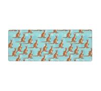 Funny for Kangaroo Zoo Oversized Desk Pad, Thick Base Mat, Ergonomic Comfort Pad for Precision Mouse Control