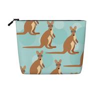Funny for Kangaroo Zoo Patterned Cosmetic Bag, Travel Toiletry Bag, Suitable for Business Trips and Daily use.