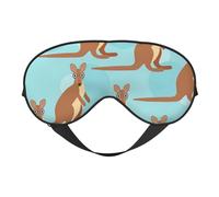 Funny for Kangaroo Zoo Print Comfortable Eye Mask Breathable Adjustable Men Women Lightweight Travel Yoga Work