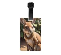 Funny for Kangaroo Zoo Print Luggage Tags for Suitcases Labels Set Travel Essentials Detachable Business Trip