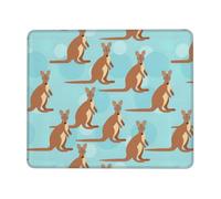 Funny for Kangaroo Zoo Print Mouse Pad,Square Waterproof Non Slips Rubber Base MousePads for Office PC Laptop