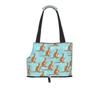 Funny For Kangaroo Zoo Print Pet Tote Bag, Foldable Portable Single Shoulder Pet Carrier For Small Dogs Cats