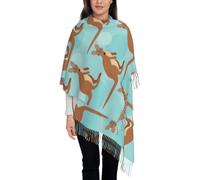 Funny for Kangaroo Zoo Print Scarfs for Women Winter Shawl Super Soft Classic Cashmere Feel Winter Scarf