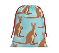 Funny for Kangaroo Zoo print Super soft velvet Christmas bag, fit for Halloween promotion and daily storage